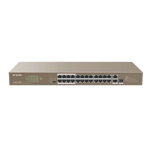 IP-COM F1126P-24-250W 24 PORT 10/100 24 PORT POE 2 PORT UPLINK + 1 SFP 250 WATT YONETILEMEZ RACK MOUNT SWITCH