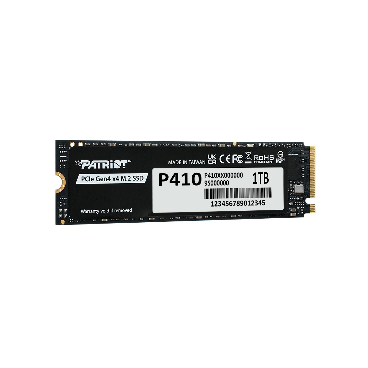 PATRIOT P410 1TB 5000/4500MB/s M2 PCIe GEN4 NVME SSD P410P1TBM28H