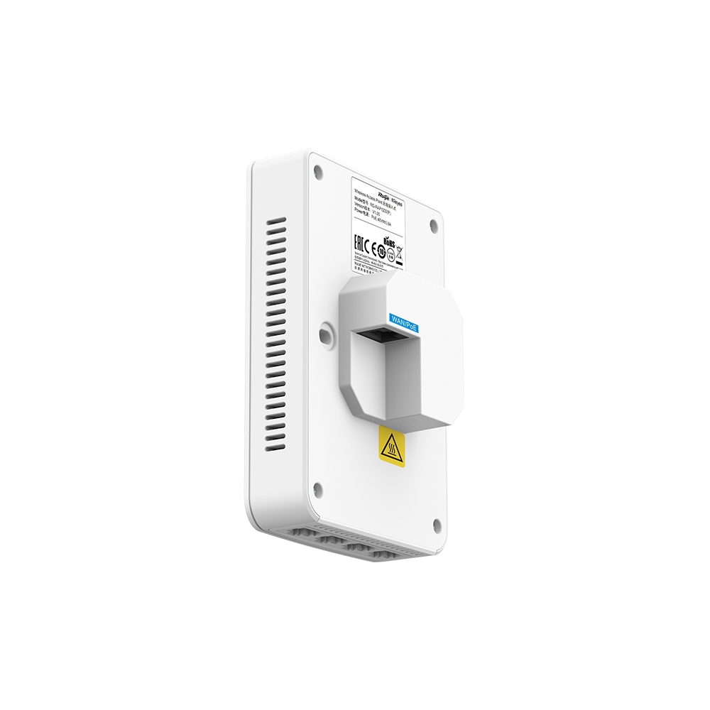 RUIJIE REYEE RG-RAP1200(P) AC1300 4PORT POE OUT 2x2MIMO 2.4 GHZ & 5 GHZ POE ADAPTORSUZ INDOOR/WALL MOUNT ACCESS POINT