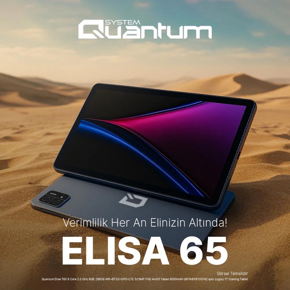 QUANTUM ELISE T65 8GB RAM 256GB WIFI/BT5.0/GPS/LTE 11" GRI ANDROID 15 TABLET