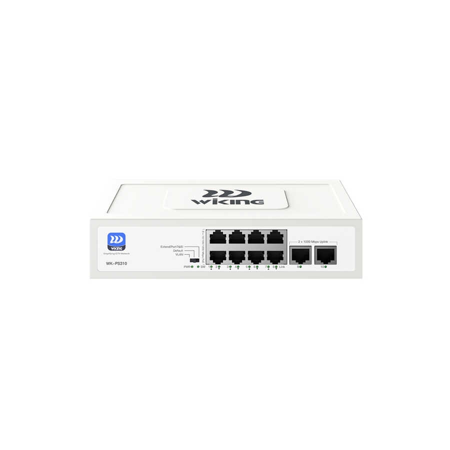 WI-TEK WIKING WK-PS310 8 PORT 10/100/1000 8 PORT POE 2GE UPLINK 76W YONETILEMEZ DESKTOP SWITCH