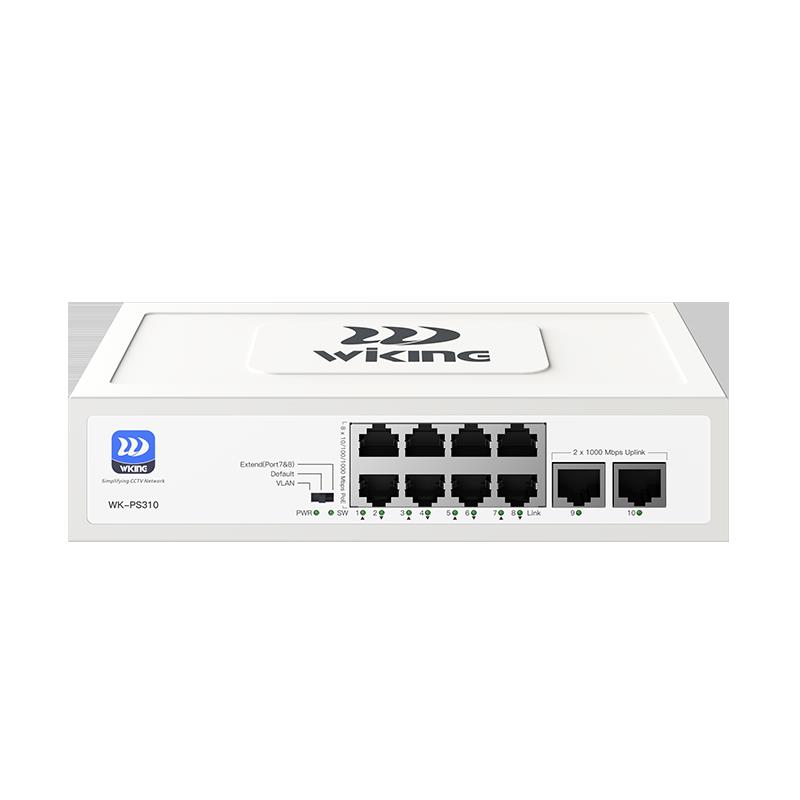 WI-TEK WIKING WK-PS310 8 PORT 10/100/1000 8 PORT POE 2GE UPLINK 76W YONETILEMEZ DESKTOP SWITCH