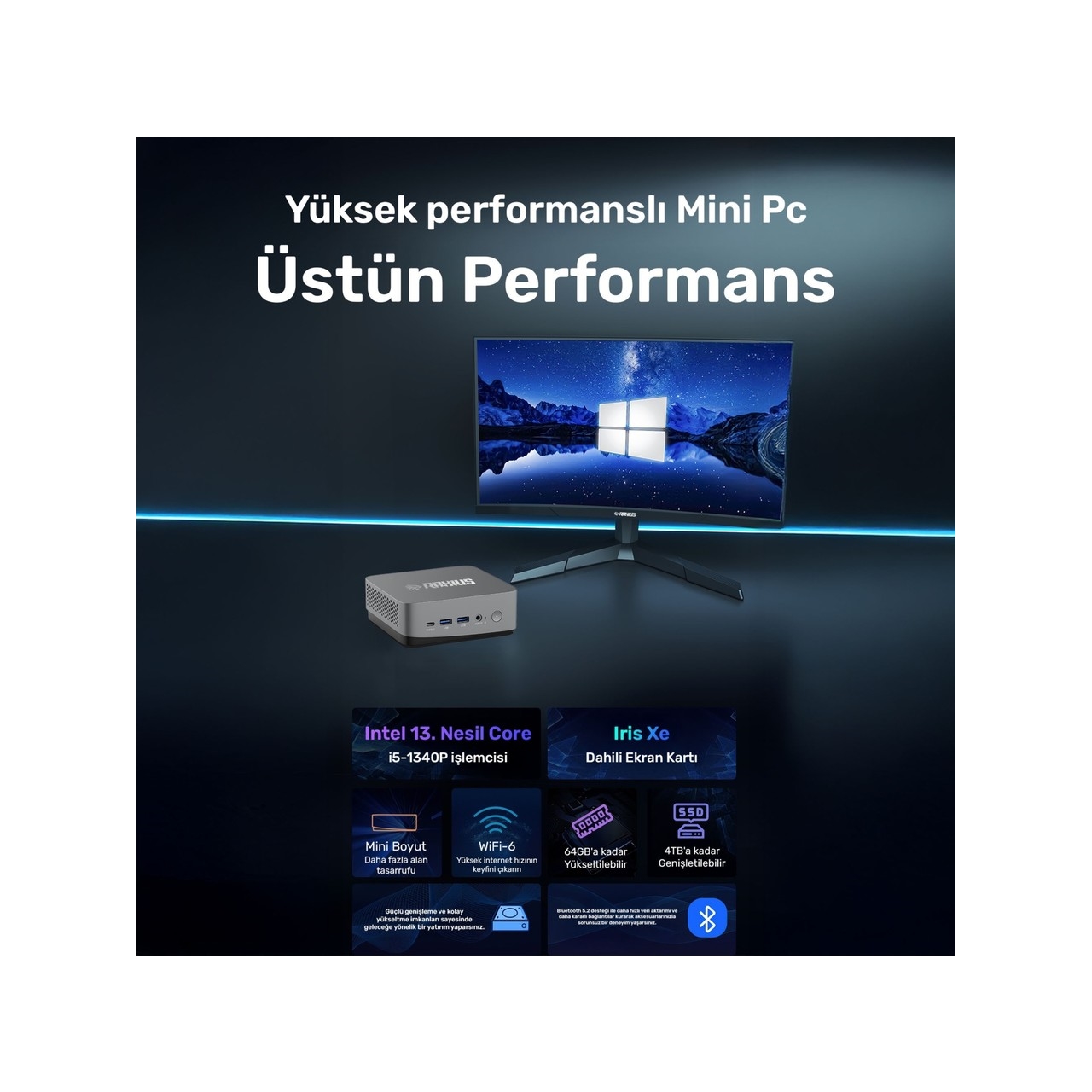 RAXIUS MP AD16 i5 XE-134P001 I5-1340P 8GB 512GB SSD FREEDOS MINI PC