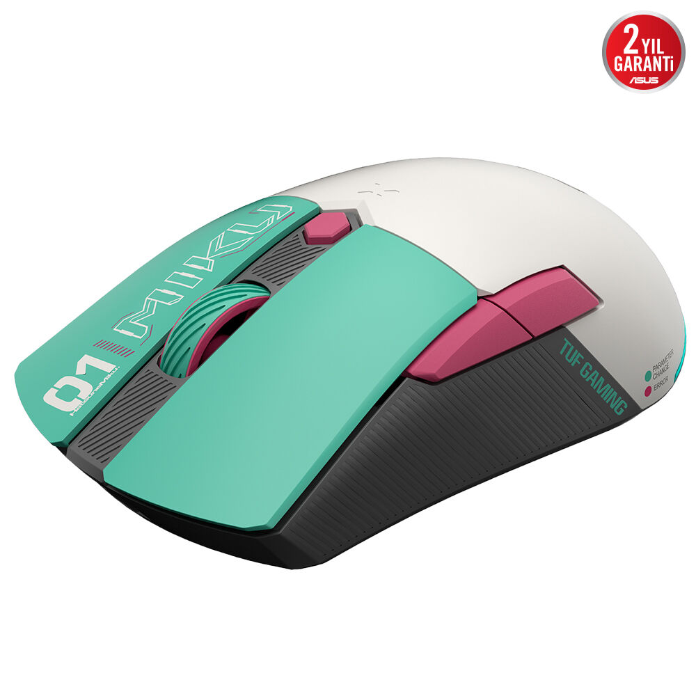 ASUS P521 TUF GAMING MINI WL MIKU HATSUNE MIKU EDİTİON 12000 DPI AURA SYNC RGB KABLOSUZ GAMING MOUSE