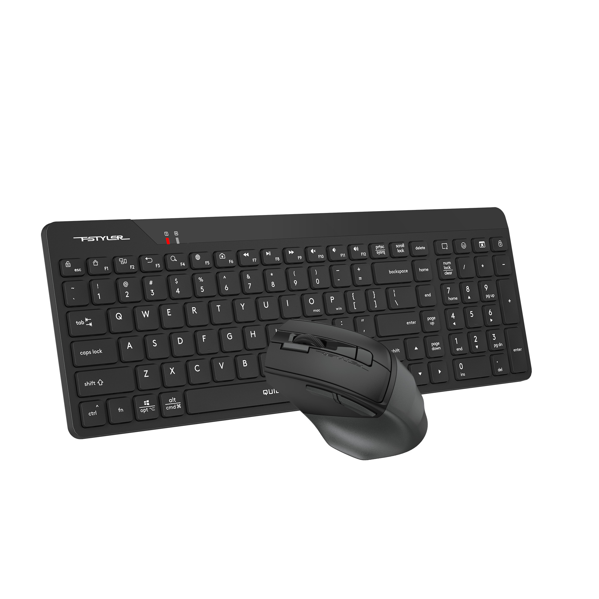 A4 TECH FG2400 AIR2 KABLOSUZ MULTİMEDYA SİYAH SESSİZ Q KLAVYE+MOUSE