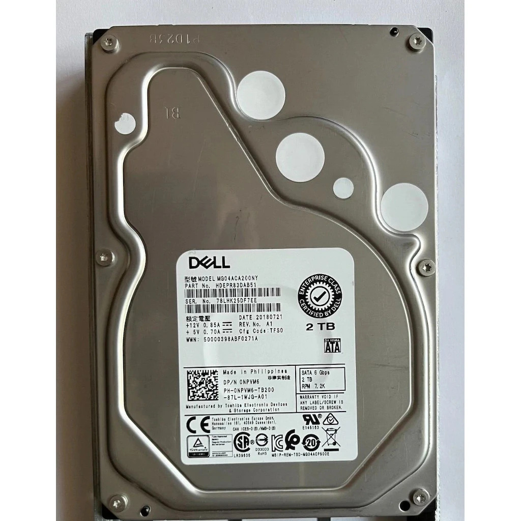 DELL 2TB 7200RPM 128MB SATA3 MG04 ACA200NY BULK HDD