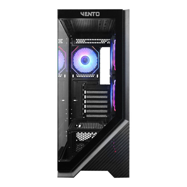 VENTO VG4202FLA 850W 80+ BR GEN5 4x12CM ARGB FAN E-ATX TEMPERLİ CAM 2xUSB2.0/1xUSB3.0 SİYAH GAMING KASA