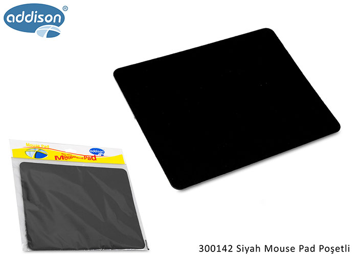 Addison 300142 Siyah Mouse Pad Poşetli