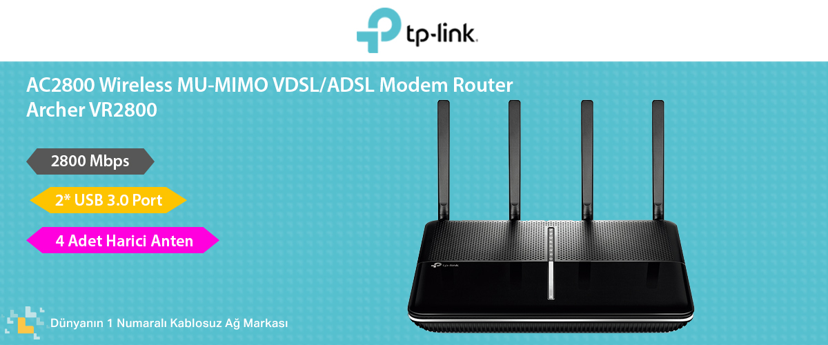 TPLINK ARCHER VR2800 6002167Mbps 4x PORT 4 ANTEN 2.4 5 GHZ VDSL2