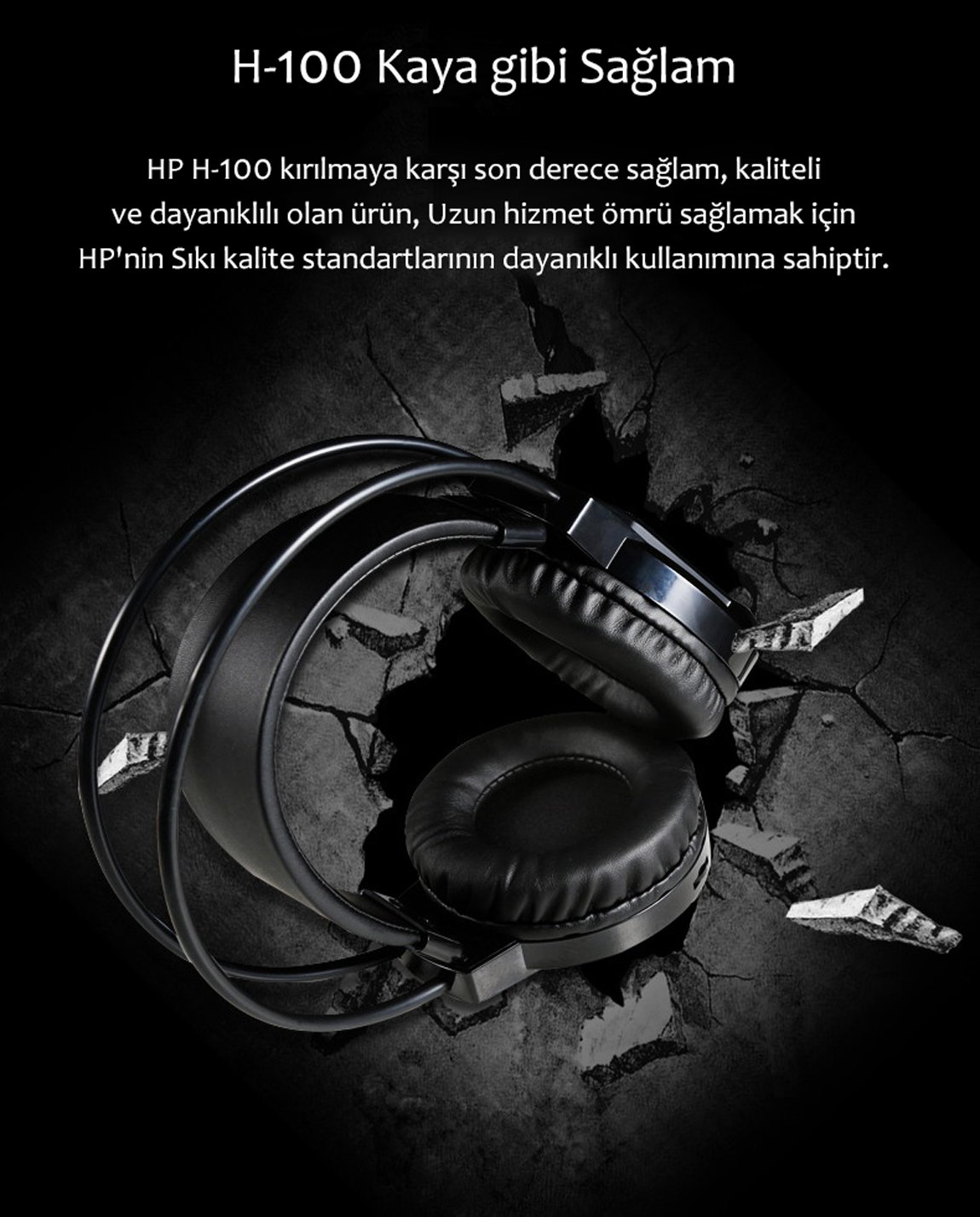 HP H-100 Usb Kablolu Gaming Mikrofonlu Kulaklık