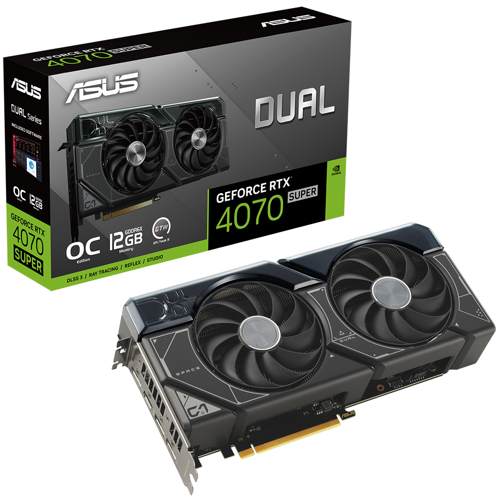 ASUS Dual GeForce RTX™ 4070 SUPER OC Edition 12GB GDDR6X