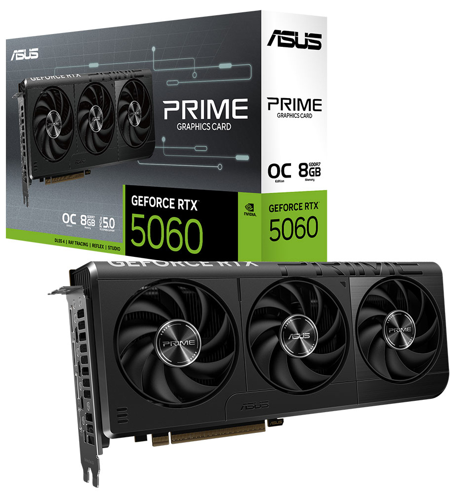 ASUS PRIME GeForce RTX™ 5060 8GB GDDR7 OC EDITION ASUS PRIME GeForce RTX™ 5060 8GB GDDR7 OC EDITION