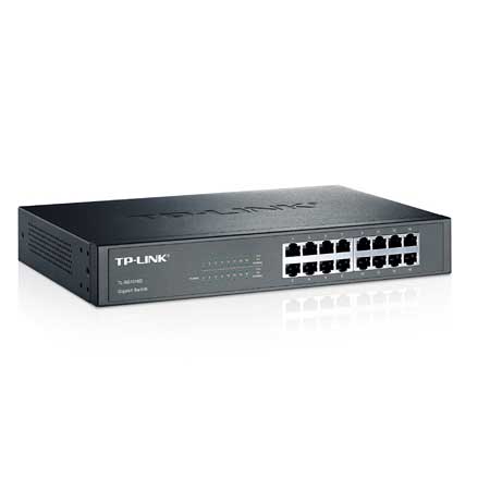 TP-LINK TL-SG1016D 16 PORT 10/100/1000 YONETILEMEZ RACKMOUNT SWITCH