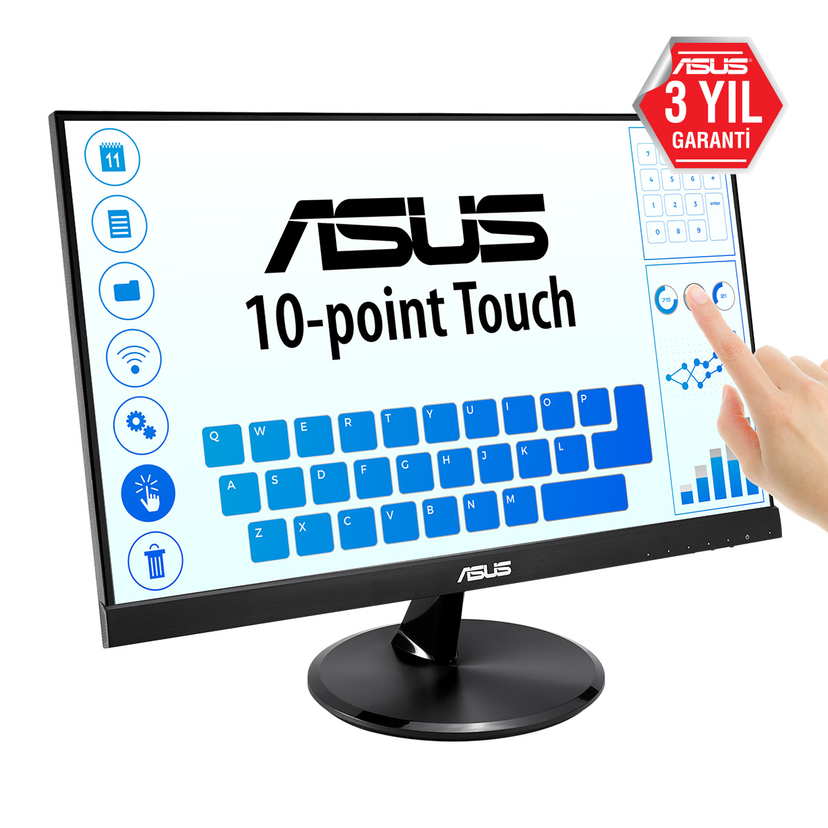 ASUS VT229H 21.5" 5MS 1920x1080 VGA/HDMI MM VESA DOKUNMATİK LED MONITOR
