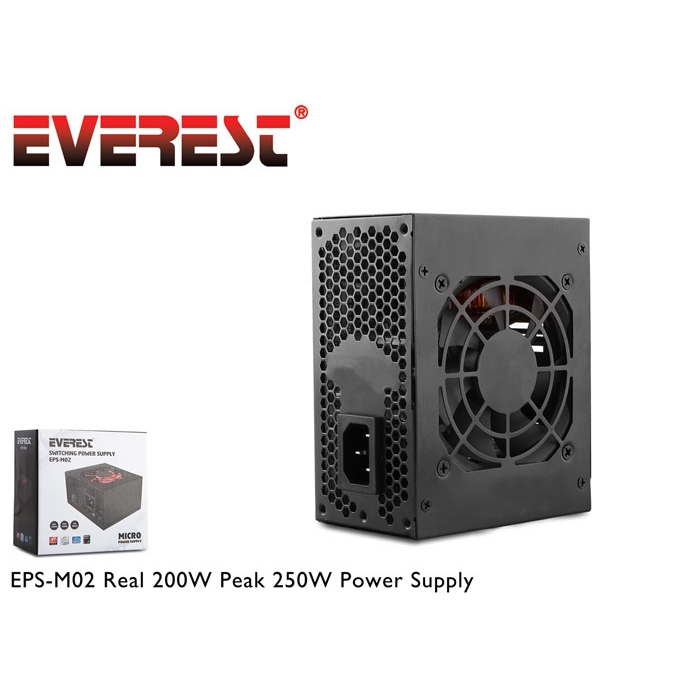 EVEREST EPS-M02 Real 200W Peak 250W POWER SUPPLY SLIM