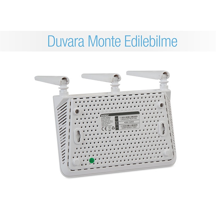 EVEREST WIRELESS N300 EWR-F303 300MBPS 4 PORT 3 ANTEN 2.4GHz INDOOR AP/ROUTER