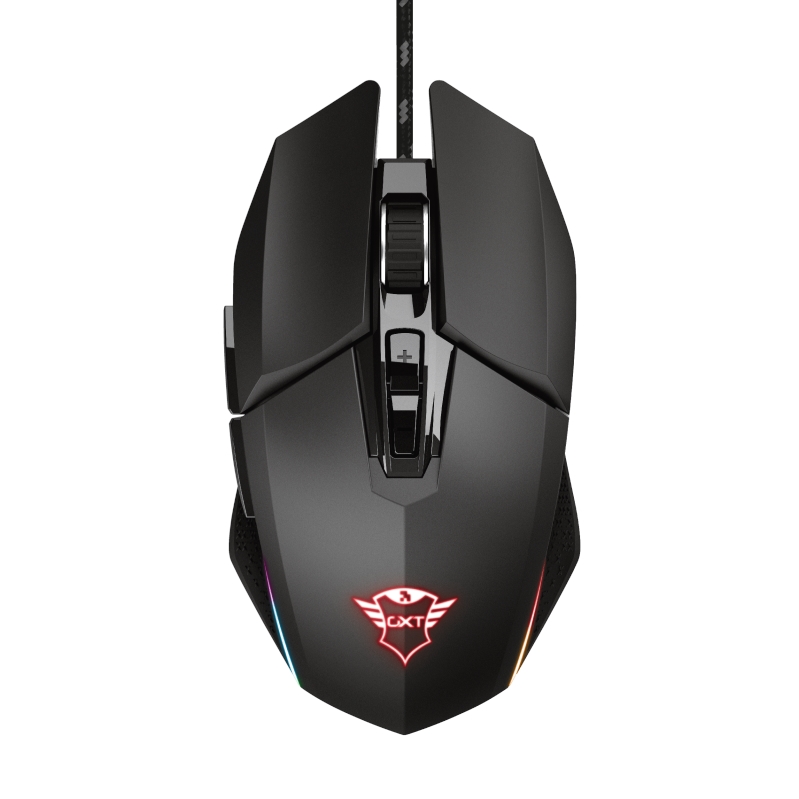 TRUST IDON 23645 GXT 950 USB 5000DPI SİYAH 7XBUTTONS RGB GAMING MOUSE 