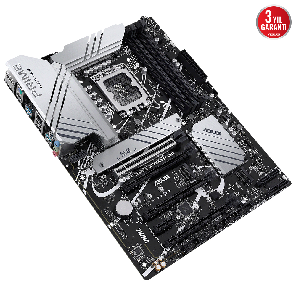 ASUS PRIME Z790-P D4 INTEL Z790 LGA1700 4xDDR4 5333MHZ 1xDP 1xHDMI 3xM2 USB3.2 AURA RGB 2.5GBİT LAN ATX ASUS 5X PROTECTION III ARMOURY CRATE AI SUİTE 3