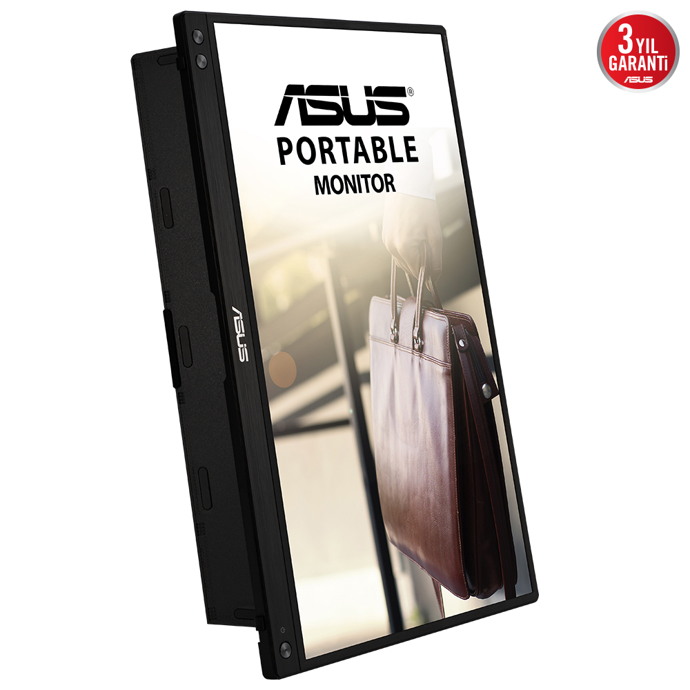 ASUS ZENSCREEN MB16ACV 15,6 TASINABILIR USB MONITOR IPS 1920 X 1080 5MS USB Type-C 3YIL MAT EKRAN, USB Type-C to A ADAPTOR, DUSUK MAVI ISIK, ANTIBAKTERİYAL KAPLAMA