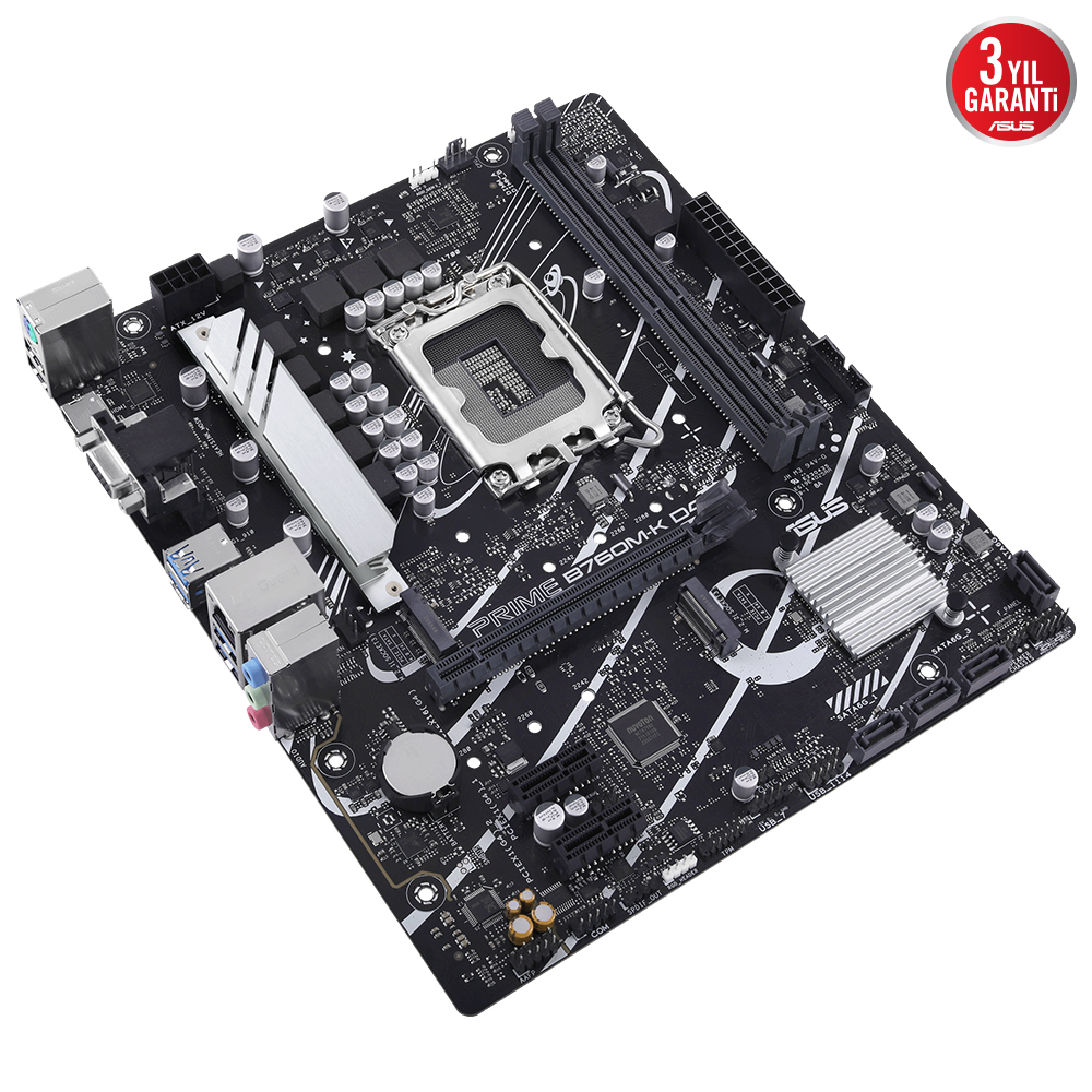 ASUS PRIME B760M-K D4 2xDDR4 5333 HDMI/VGA 2xM2 USB3.2 AURA RGB 2.5Gbit LAN 1700P (12.Gen/13.Gen)