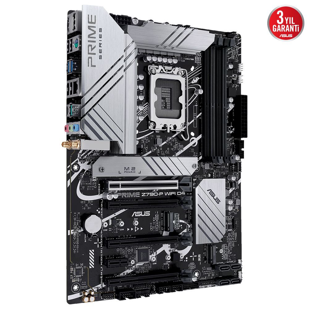 ASUS PRIME Z790-P WIFI D4 INTEL Z790 4xDDR4 5333MHZ DP/HDMI 3xM2 USB3.2 AX WİFİ/BT AURA RGB 2.5GBİT LAN ATX 1700p (12.Gen/13.Gen)