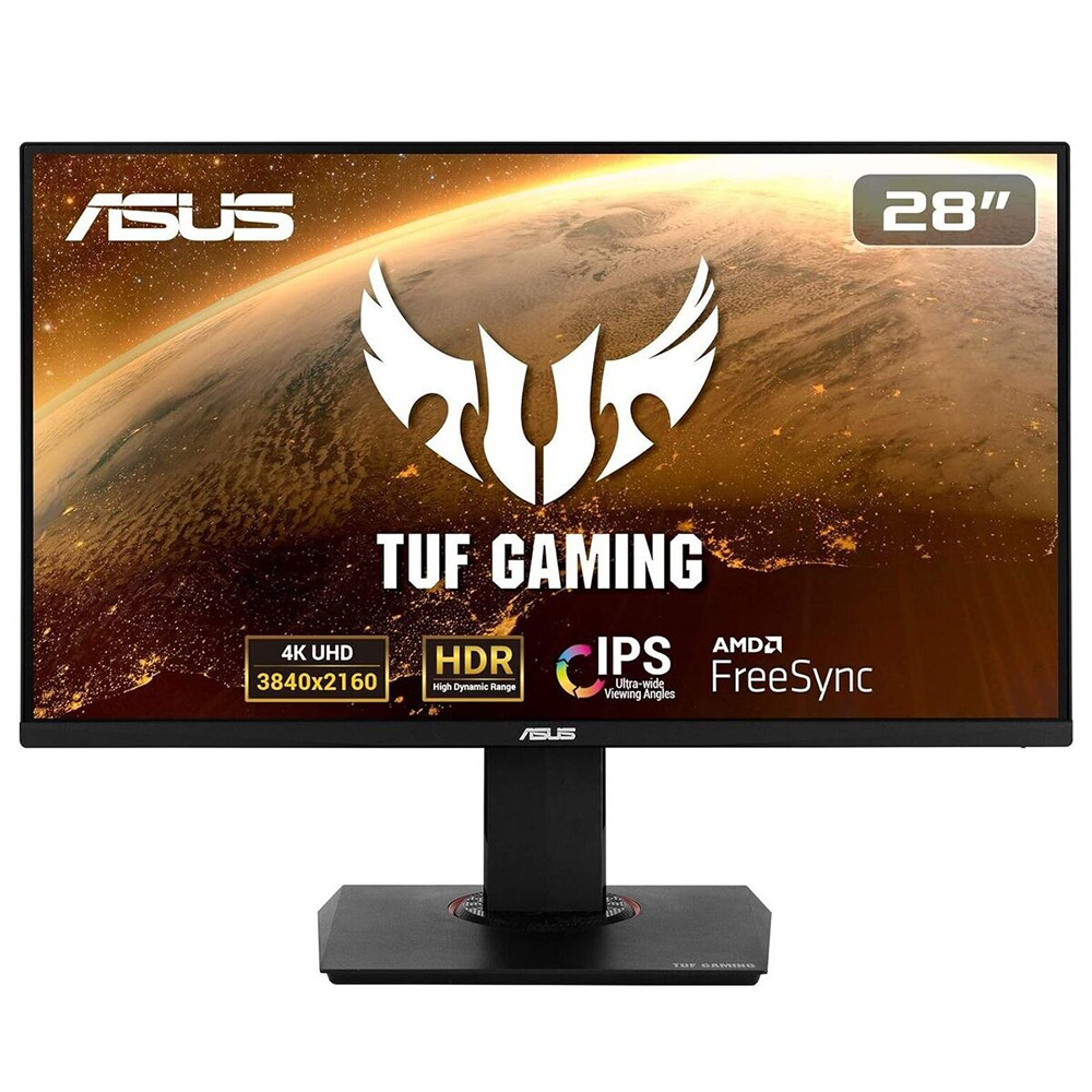 ASUS TUF GAMING VG289Q 28 IPS 4K FREESYNC 3840x2160 5MS DP HDMI MM VESA 3YIL EYECARE.PIVOT.HDR10 LED GAMING MONITOR