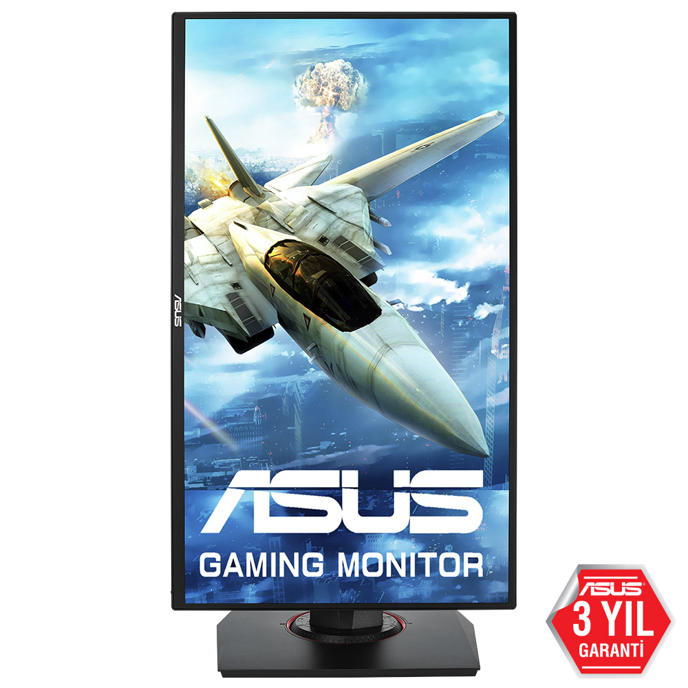 ASUS GAMING LED VG258QR 24.5" 0.5MS 165HZ 1920x1080 DP HDMI DVI MM FREESYNC VE G-SYNC UYUMLU VESA/PIVOT EYECARE FLICKER-FREE GAMING MONİTÖR