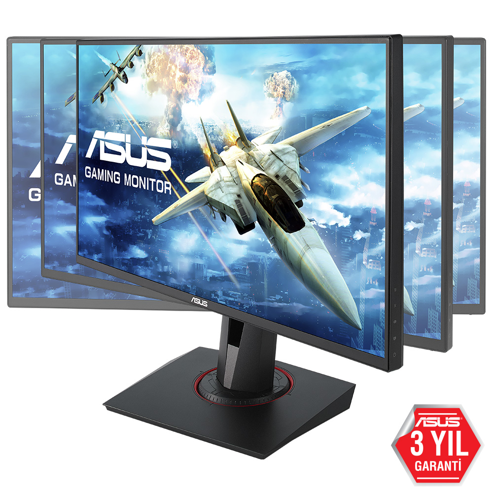 ASUS GAMING LED VG258QR 24.5" 0.5MS 165HZ 1920x1080 DP HDMI DVI MM FREESYNC VE G-SYNC UYUMLU VESA/PIVOT EYECARE FLICKER-FREE GAMING MONİTÖR