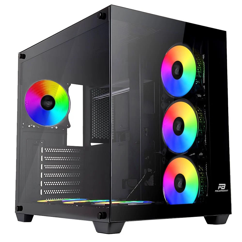 POWER BOOST JBST-PBPV005BB SEA VİEW PSU YOK 7x12CM ARGB FAN ATX PENCERELİ USB3.0 SİYAH KASA