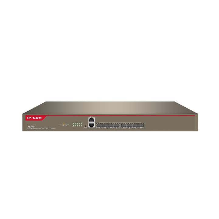 IP-COM X5308F 8 PORT 10GB SFP CLOUD YÖNETİLEBİLİR RACK MOUNT SWITCH