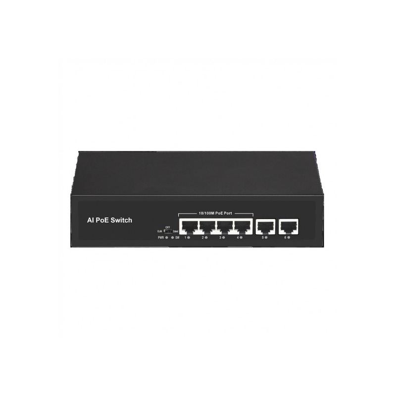 ODS ODS-4P2U 4 PORT POE 10/100 2FE UPLINK 65W YONETILEMEZ SWITCH