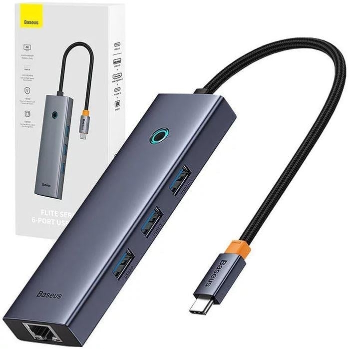 BASEUS B00052807813-00 TYPE-C TO 4K HDMI/USB 3.0/+ 6IN1 ÇEVİRİCİ HUB