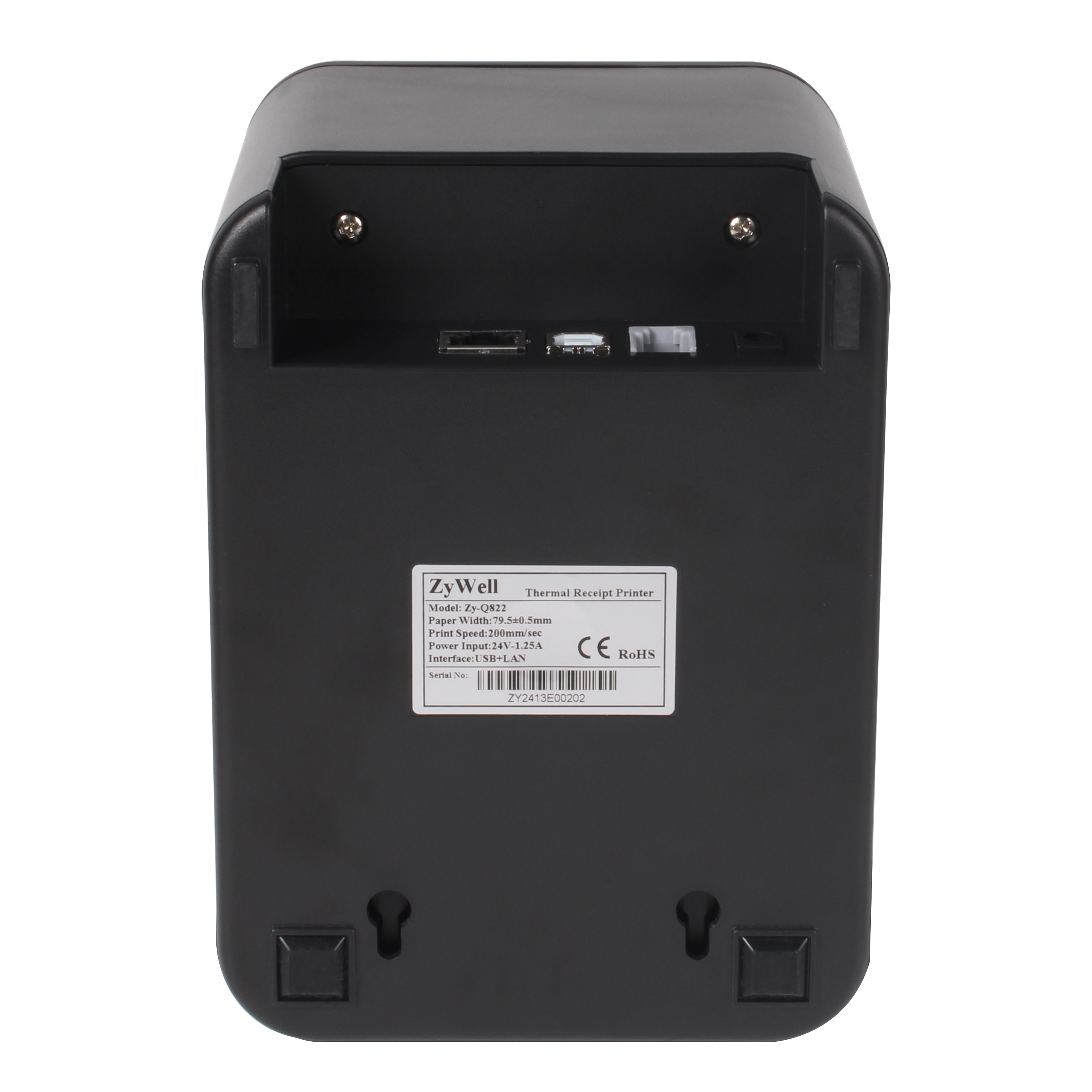 ZYWELL ZY-Q822 THERMAL / OTOMATİK KESİCİLİ USB+ETHERNET SLİP YAZICI 200MM/s / 80MM SİYAH