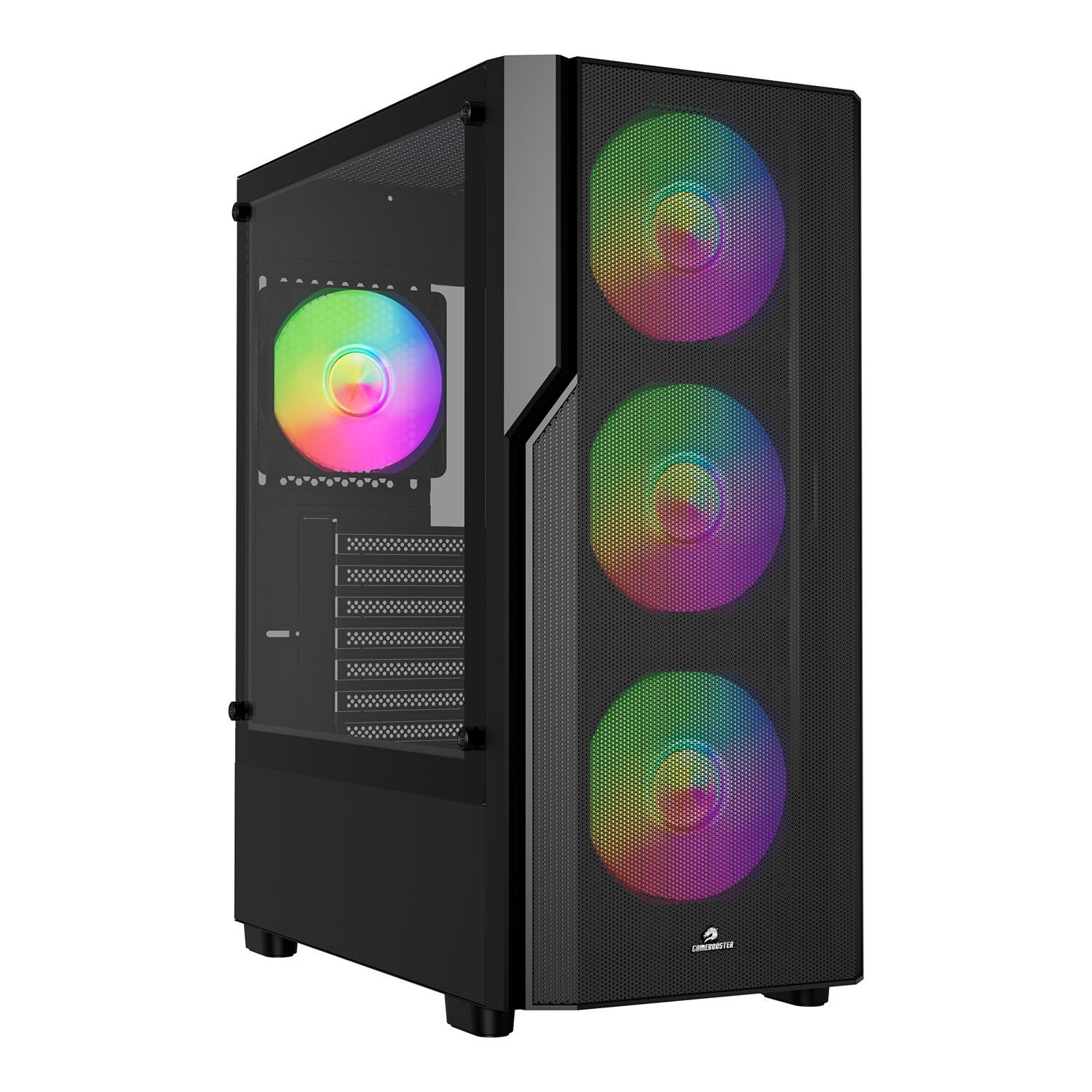GAMEBOOSTER CRUX GBE650B 650W 80+ 4x12CM FAN E-ATX USB3.0 GAMING KASA