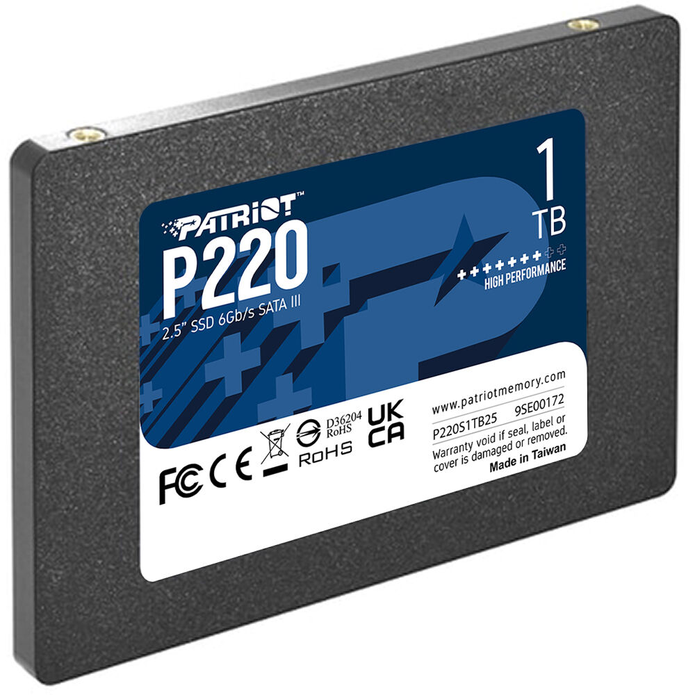 PATRIOT P220 1TB 550/500MB/s 2.5" SATA3 SSD P220S1TB25