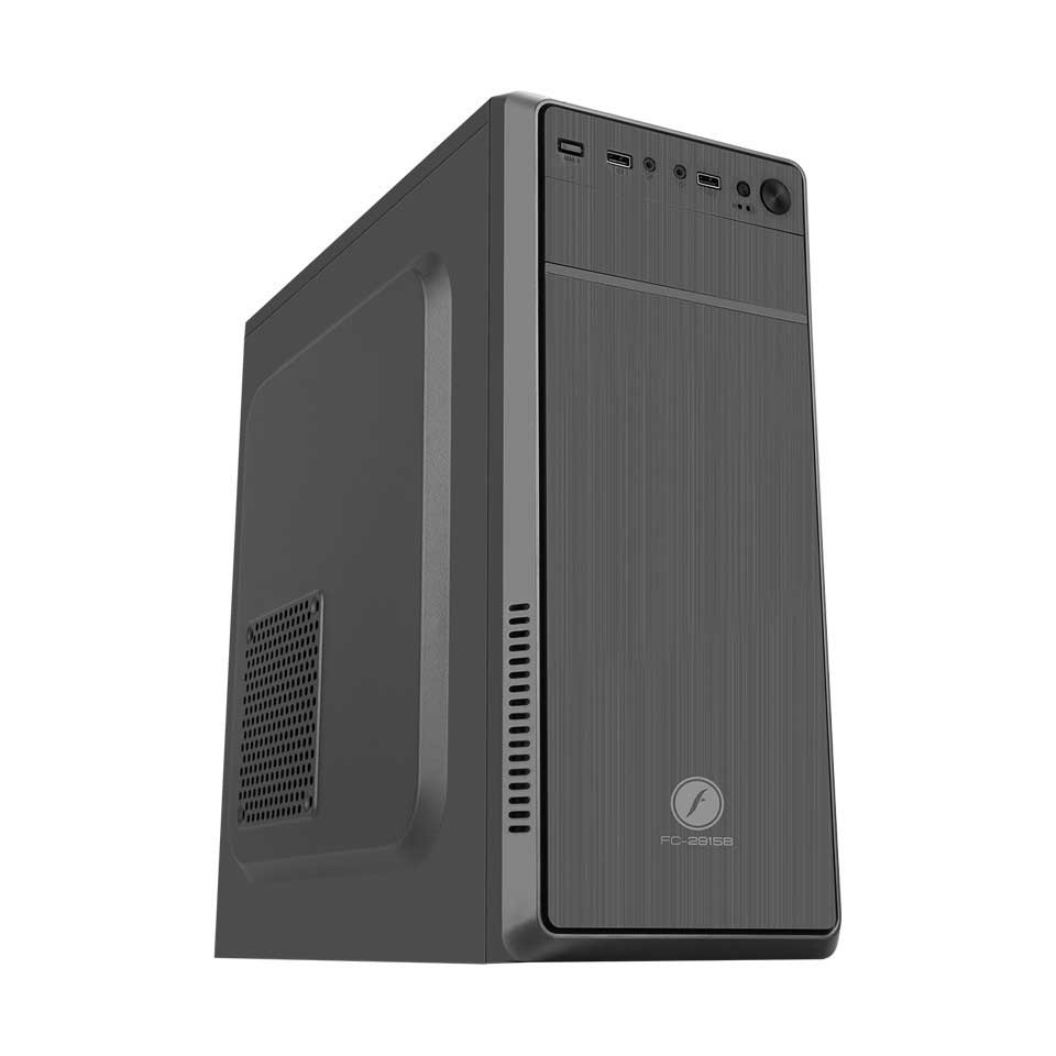 FRISBY FC-2915B 350W 1x12CM FAN MIDI TOWER DELİKLİ PANEL 2xUSB2.0 SİYAH KASA