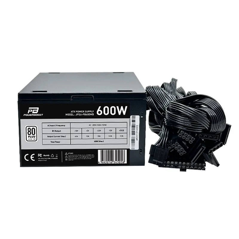 POWER BOOST PB600WB 600W 80+ 12cm FANLI POWER SUPPLY BULK