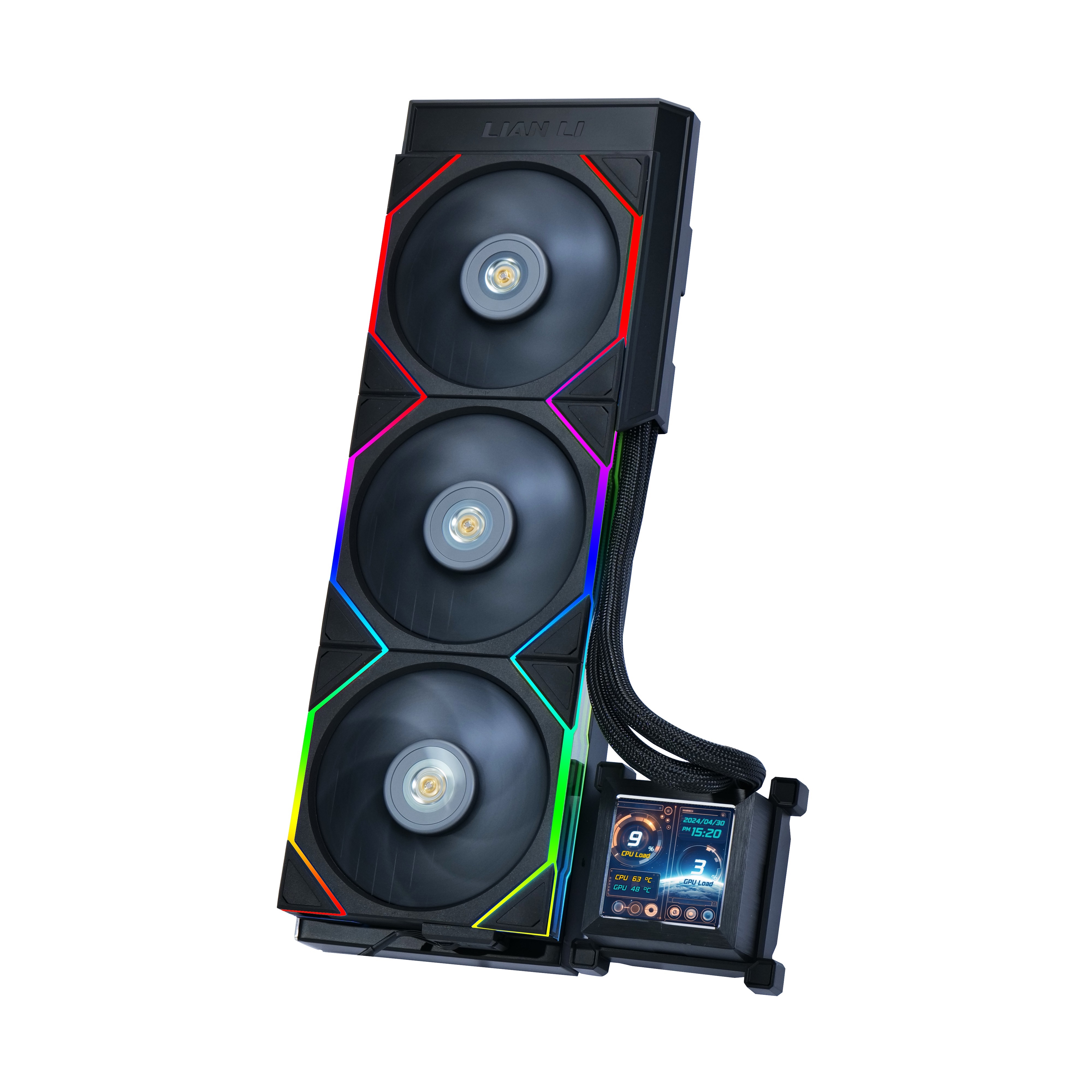 LIAN LI HYDRO-SHIFT LCD PERFORMANCE 360MM LGA1700/AM5 SOKET SİYAH İŞLEMCİ SIVI SOĞUTUCU G89.GHSLCD36SB.00