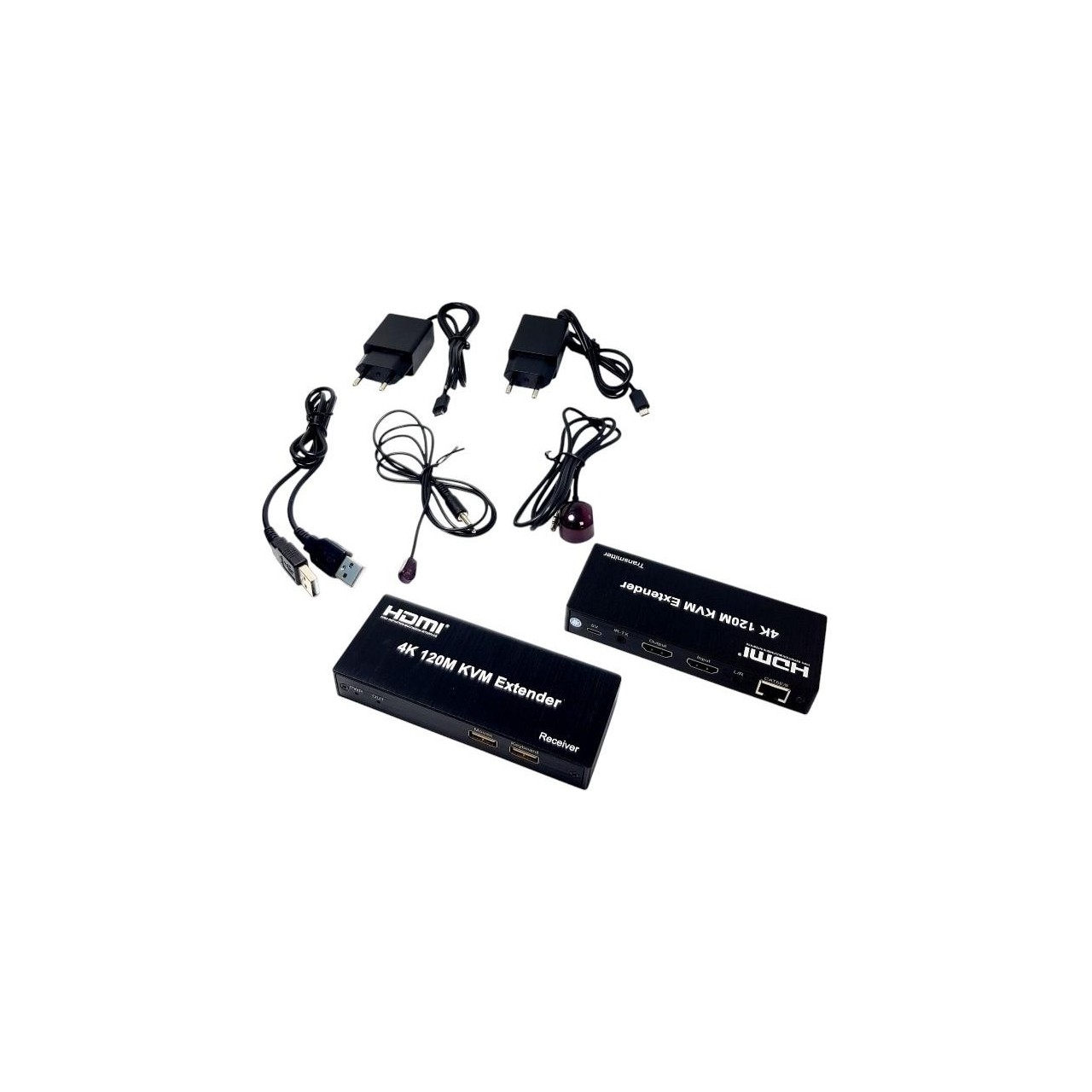NOVACOM NVC-KVM4K120M CAT6 120MT (2Lİ) HDMI-USB-IR EXTENDER