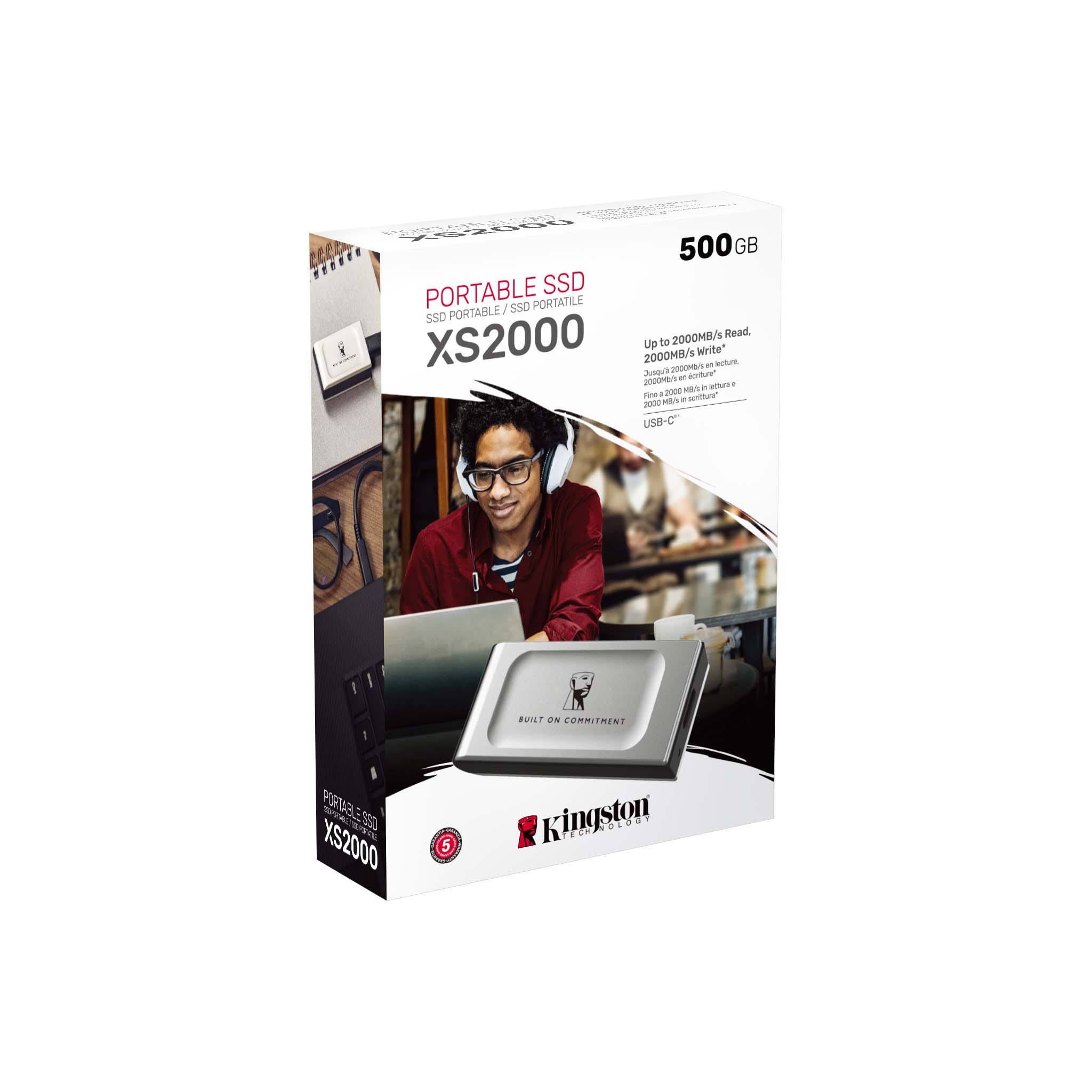 KINGSTON XS2000 500GB 2000/2000MB/s USB 3.2 TAŞINABİLİR SSD SXS2000/500G