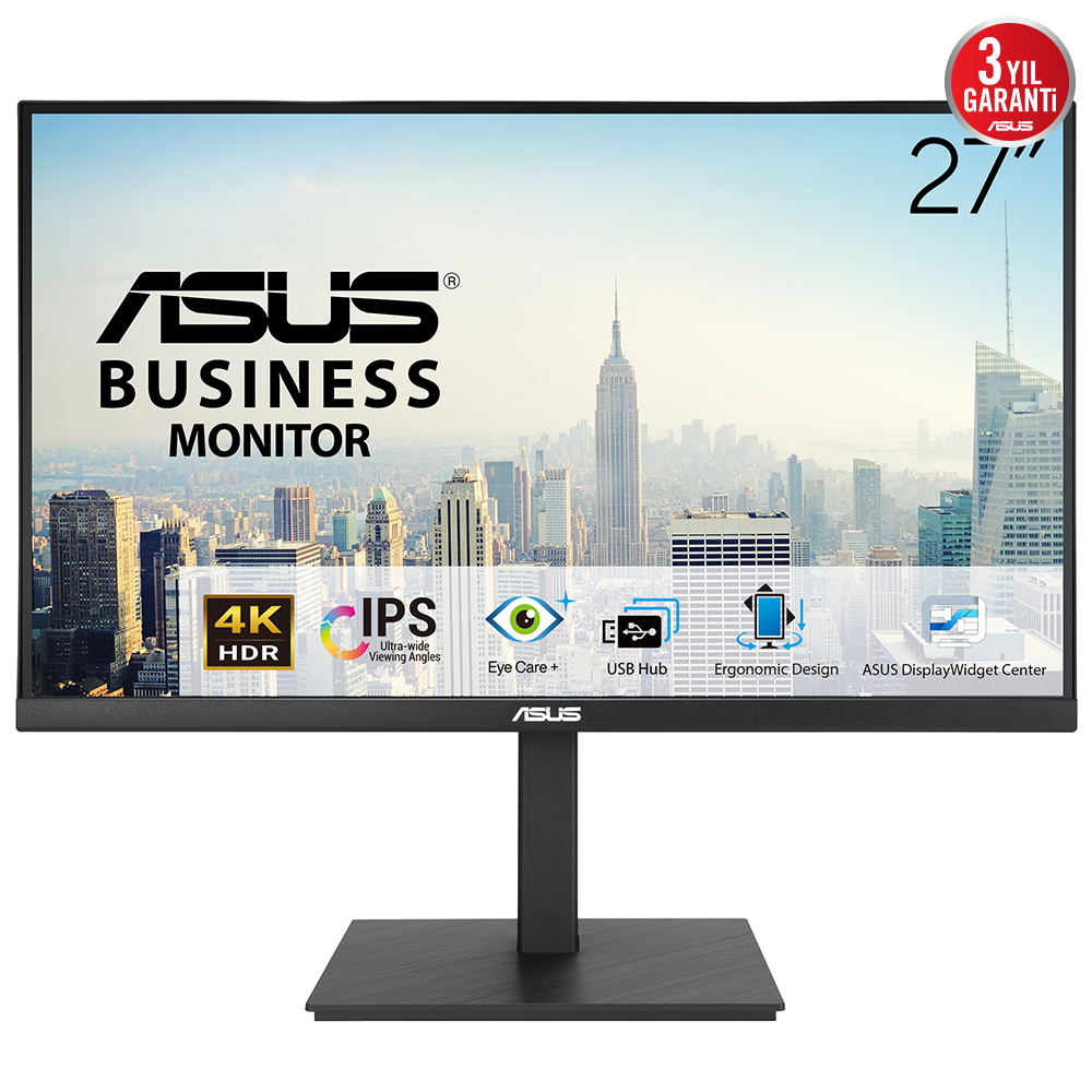 ASUS VA27UQSB 27" 5MS HDMI/DP/TYPE-C PIVOT IPS LED MONITOR