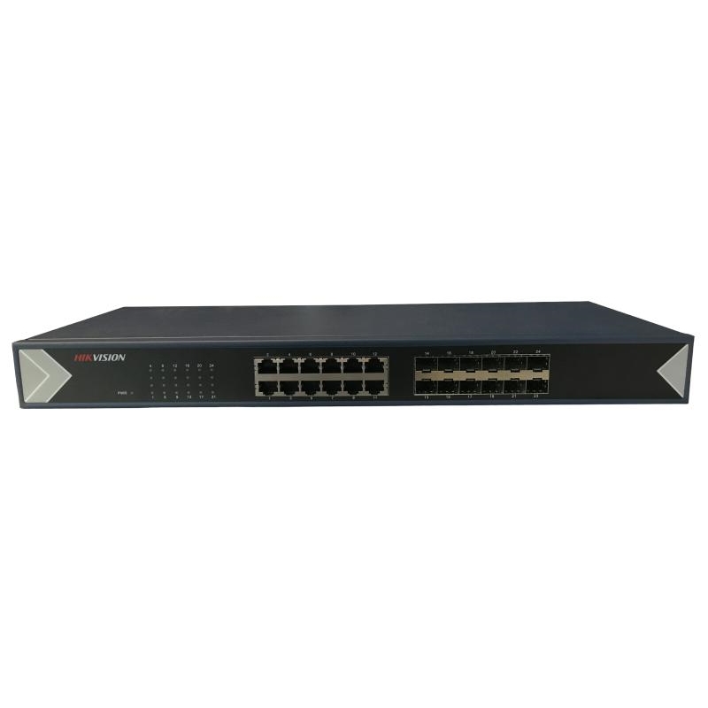 HIKVISION DS-3E0524TF 24 PORT GIGABIT (12x RJ45 LAN   12x SFP) YONETILEMEZ SWITCH