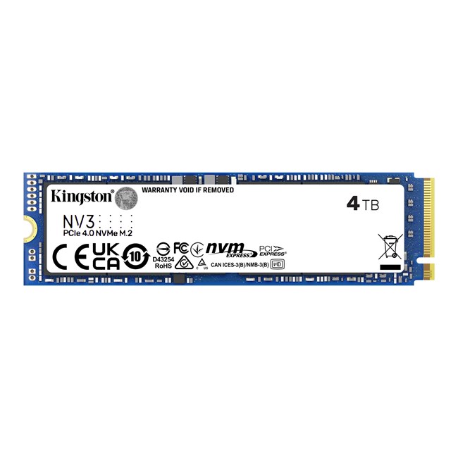 KINGSTON NV3 4 TB 6000/5000MB/s PCIe 4.0 NVME SSD SNV3S/4000G